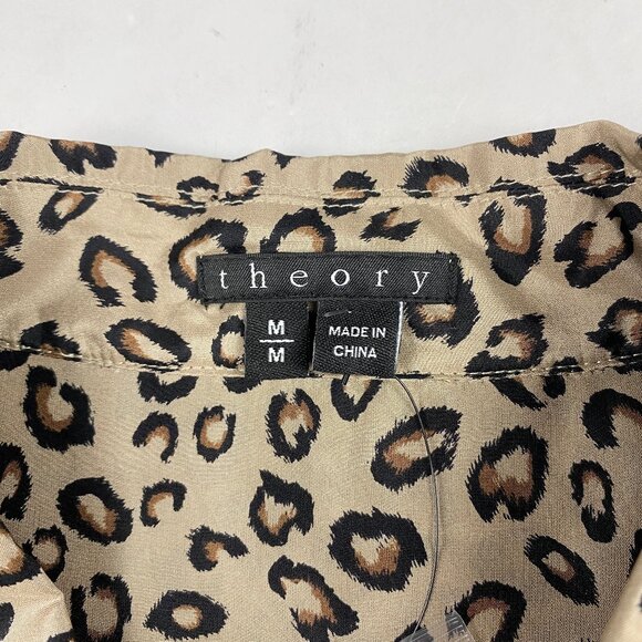 NWT Theory 100% Silk Tank Blouse Women's Size Medium - Cheetah Print - Picture 12 of 14